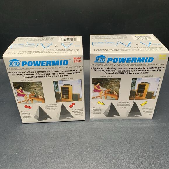 X-10 Powermid Infrared Remote Control Extender RE549 Receiver ST539 Transmitter